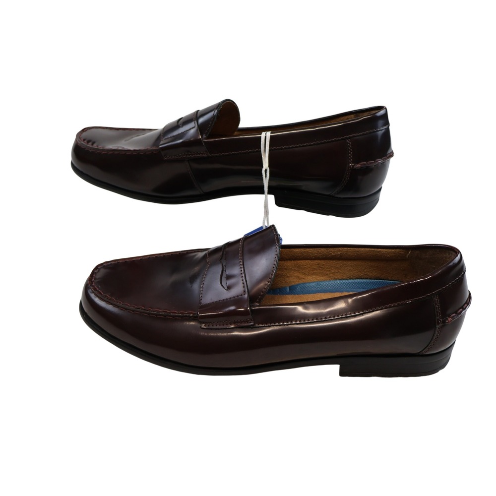 Nunn Bush Mens 14M Penny Loafer Burgundy Leather Comfort Gel 84744-601